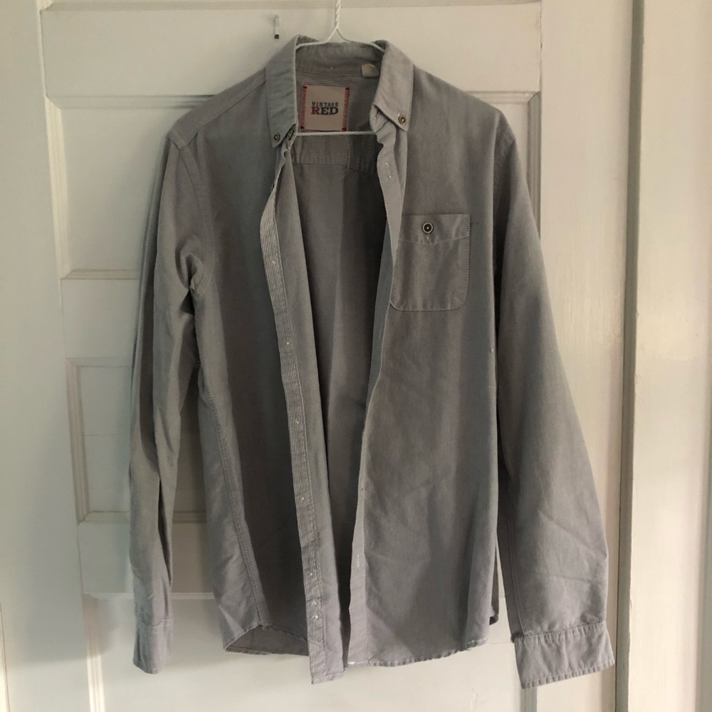 Gray Button Down Shirt